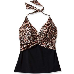 NEW Profile by Gottex Twist Halter Tankini Top